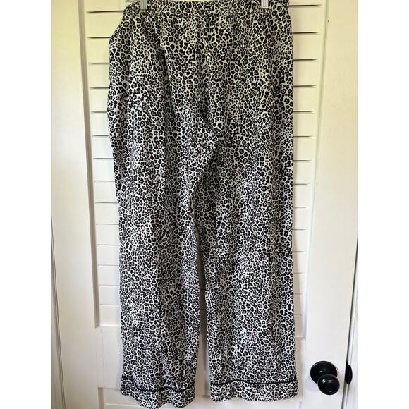 Victoria’s Secret Leopard Print Lounge Pajama Pants Drawstring Relaxed Size L‎ - Picture 7 of 9